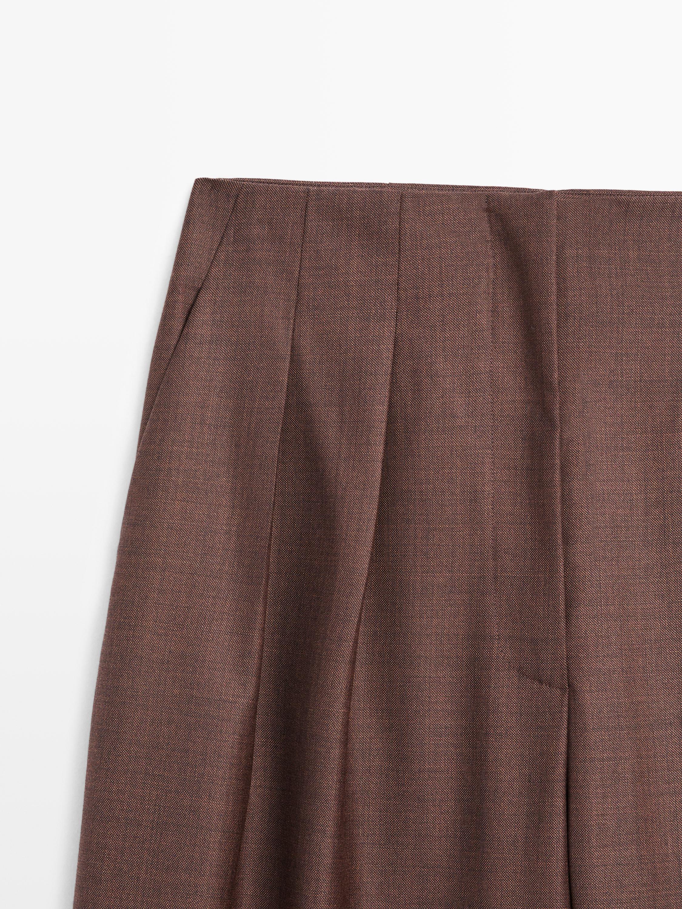 100% wool darted trousers